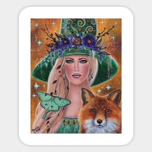 Noemi Halloween witch by Renee Lavoie Sticker